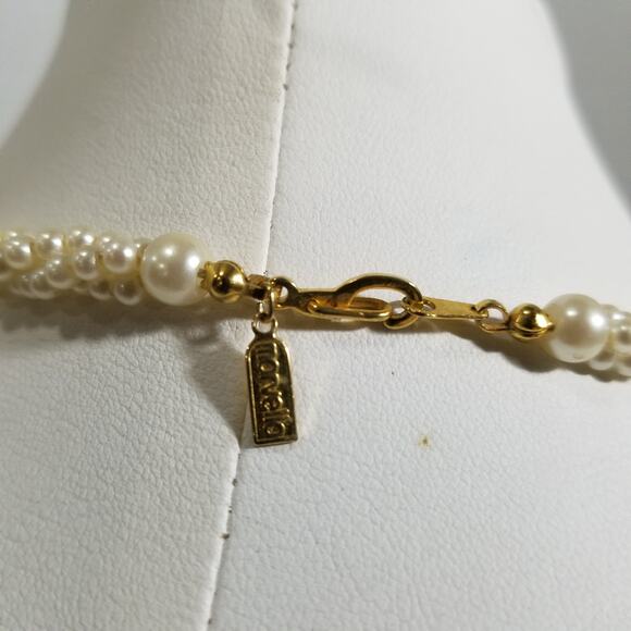 Marvella Pat 537985 twisted small faux pearl necklace 1.1691 - Picture 3 of 11